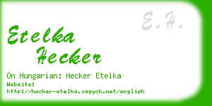 etelka hecker business card